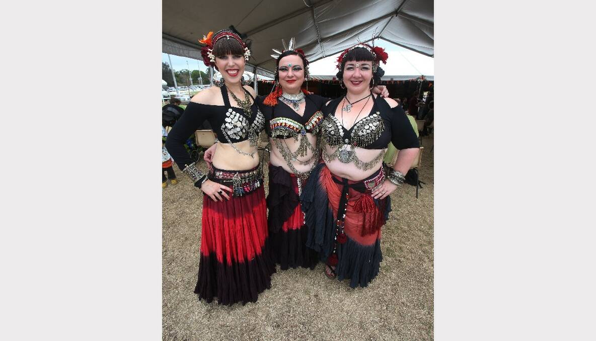 Bellydancers Pippa Spice, Bronwyn Campbell and Fiona Macpherson. 