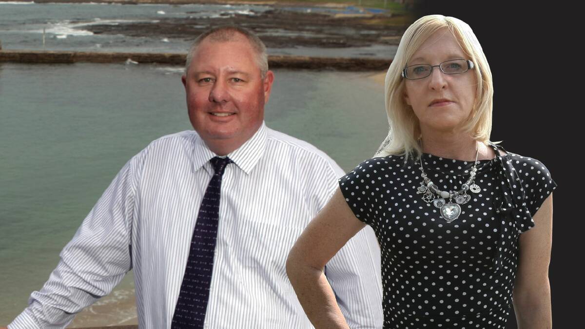 Shellharbour Deputy Mayor Paul Rankin and his former Liberal colleague Kellie Marsh.