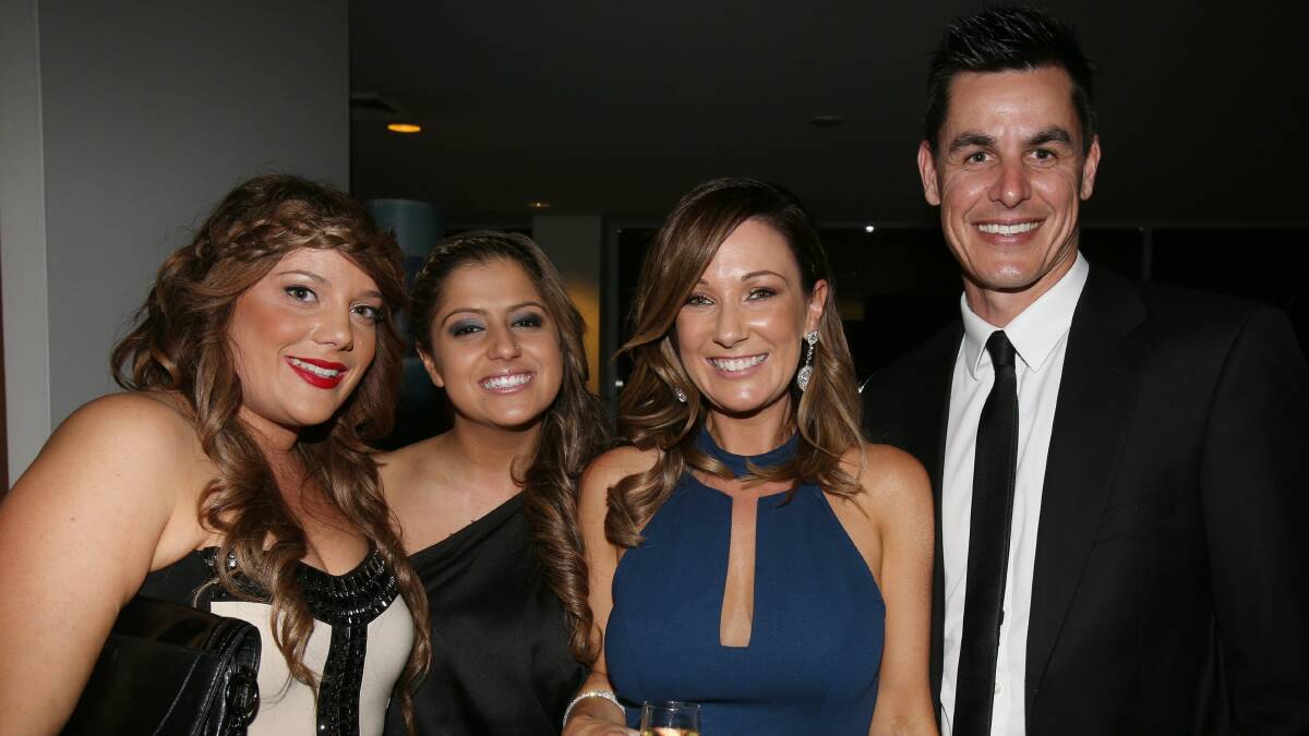 Kylie Everson, Natalie Sini and Kelly and Dan Hunt at the Wollongong City Centre Retail and Business Awards.