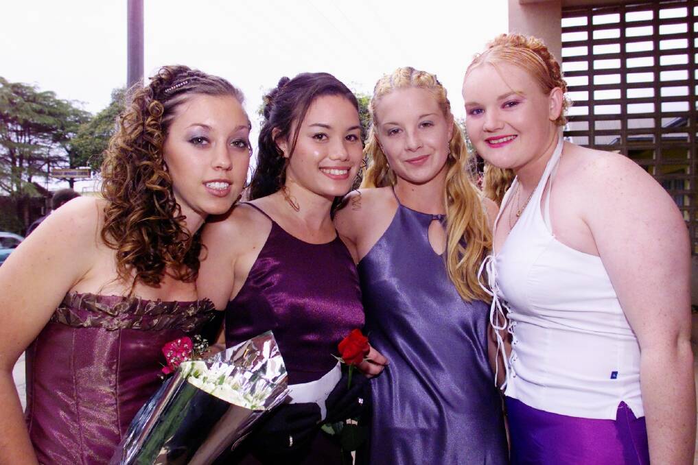 Kanahooka High, 2001: Hayley Hodge, Lauren James, Linda Miller and Gemma.
