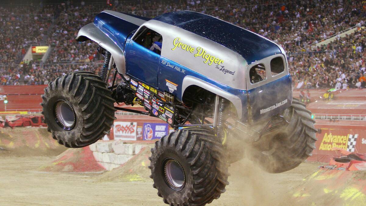 Grave Digger will make an appearance in lower Crown Street Mall on Saturday.