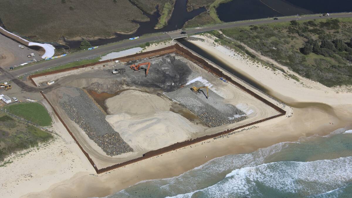 Shell Cove boat harbour is now under construction, boosting land sales in the area.