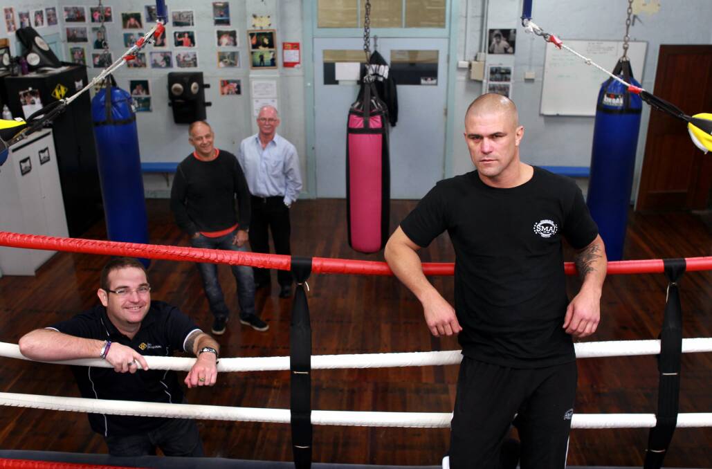 May 2011: Shannan Taylor with trainer Brad Gallagher and supporters Kon, and Shaun Tobin.