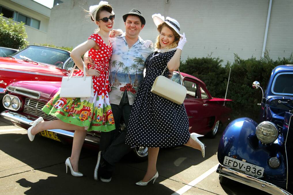  Polly Polka Dot, Colin Davies and Laura Jane at the Rock n’ Vintage Roll festival at Ryan's Hotel in Thirroul. Picture: SYLVIA LIBER