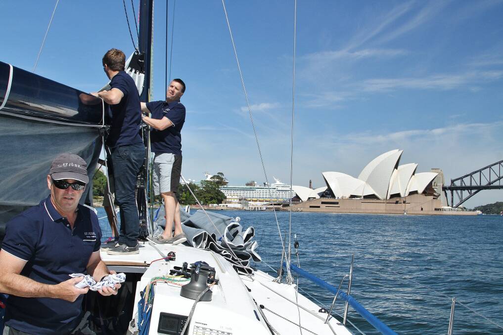 St Jude is put through its paces on Sydney Harbour. Picture: GREG ELLIS