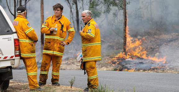 Firefghters from the RFS Jellat brigade conduct backburning operations on Millingandi Rd. Picture: BEGA DISTRICT NEWS