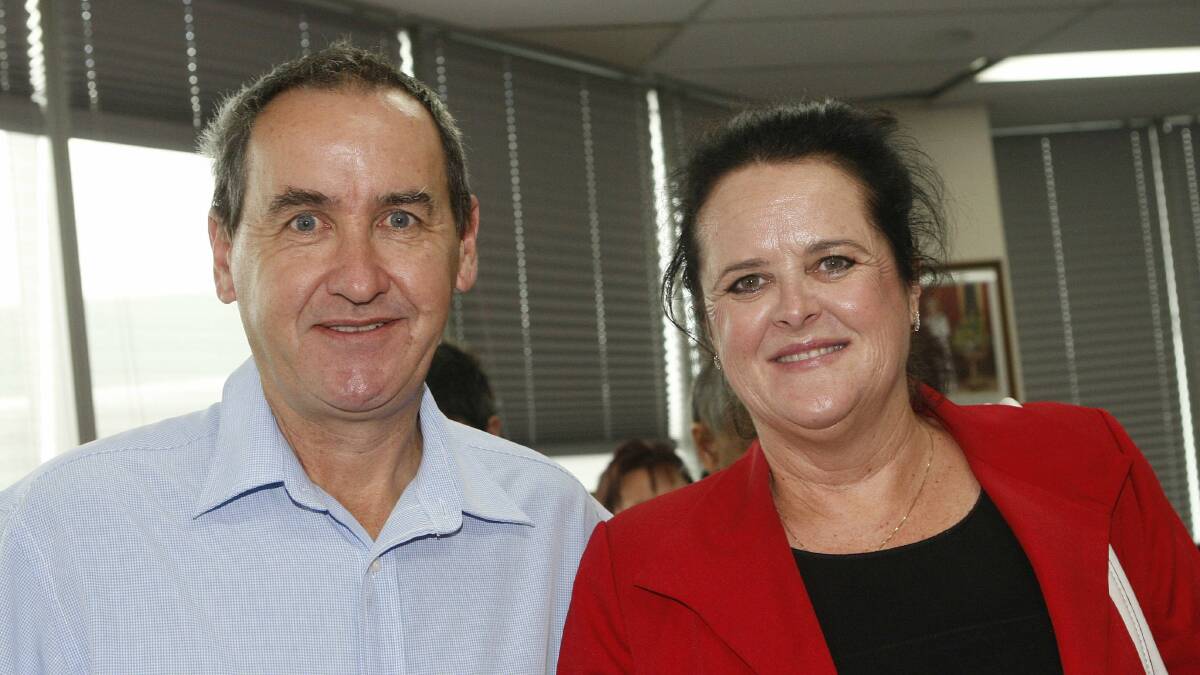 Councillor Peter Moran and Shellharbour MP Anna Watson in Shellharbour.
