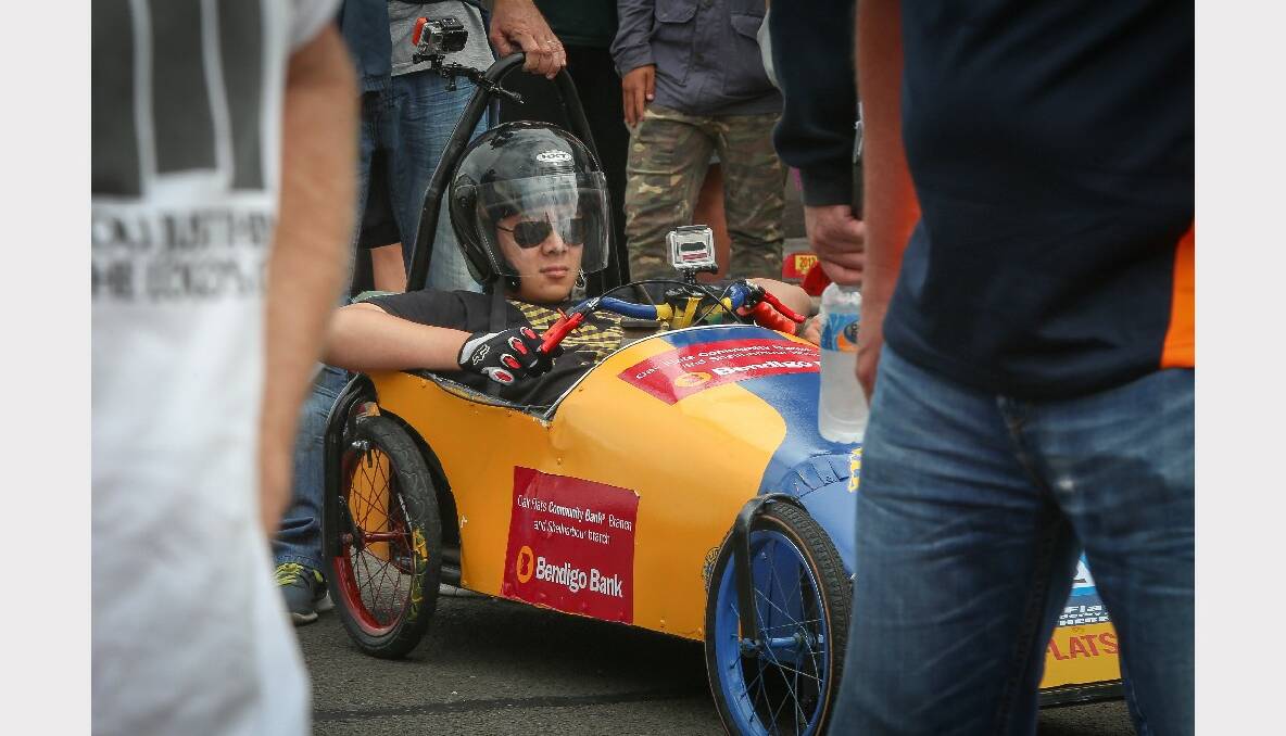 Mercury photographer Christopher Chan at the 2013 Port Kembla Billy Cart Derby. Picture: ADAM McLEAN