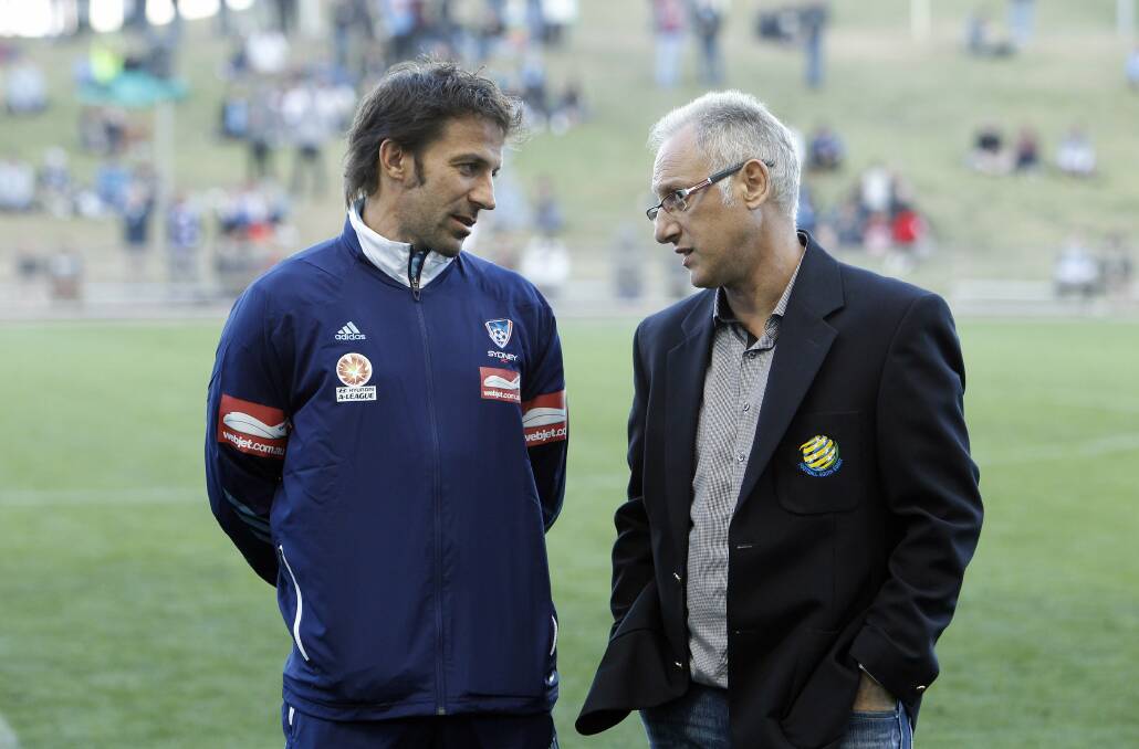 Del Piero with FSC president Eddy De Gabriele at WIN Stadium.