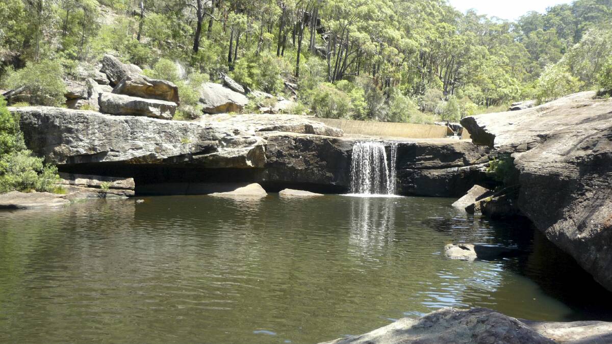 The walking track includes swimming holes and pristine bushland.