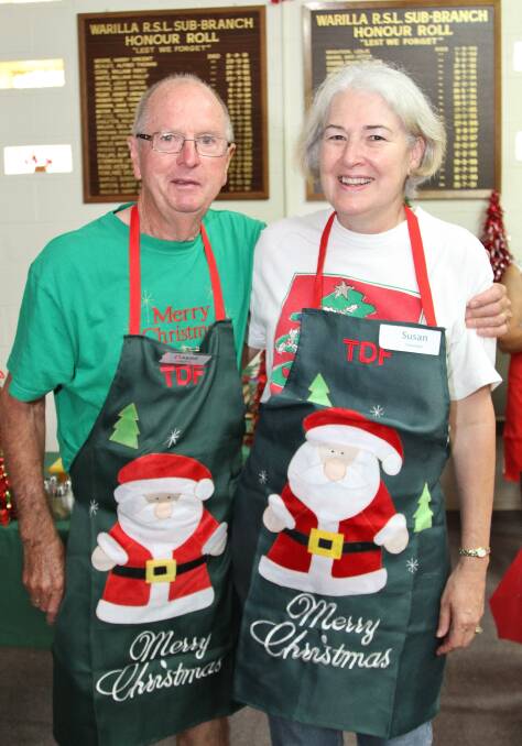 David Garrett and Susan Garrett at the DENNY Foundation's Christmas Day lunch. Picture: GREG ELLIS