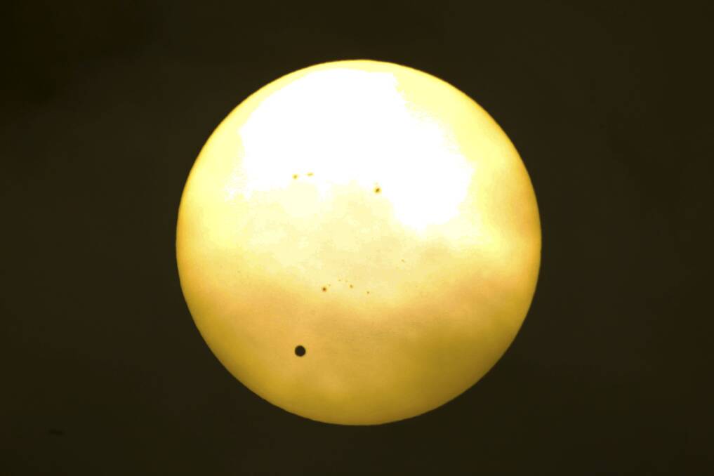 Venus travels across the sun in June. Picture: DAVE TEASE