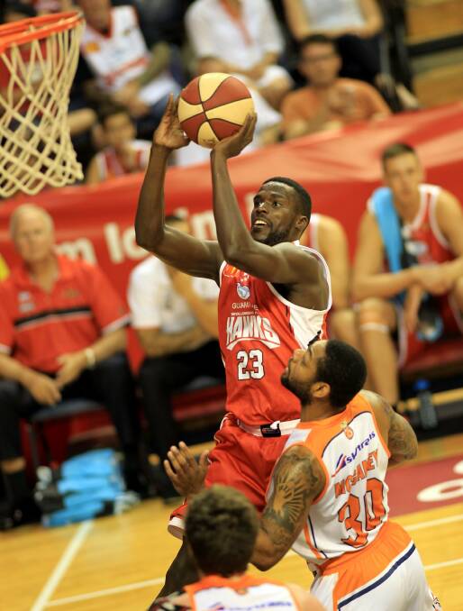 Hawks v Taipans at the WIN Entertainment Centre. Picture: ORLANDO CHIODO