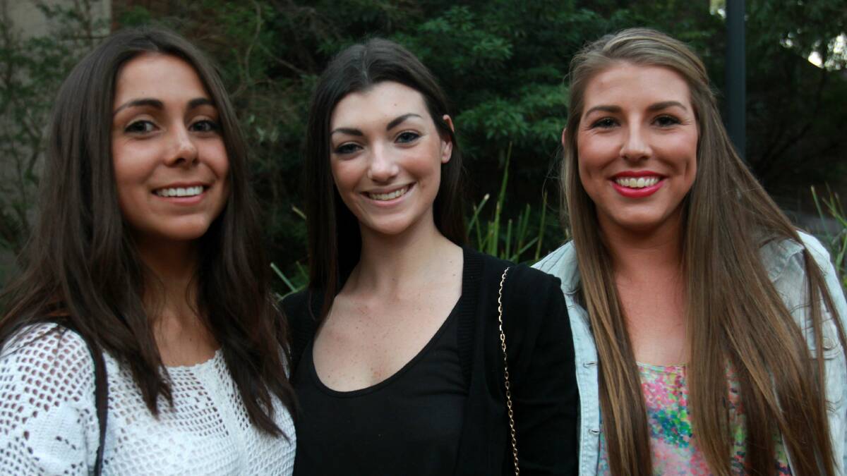 Valeria Macdonald, Britt Knowles and Lauren Annesley at the UOW.