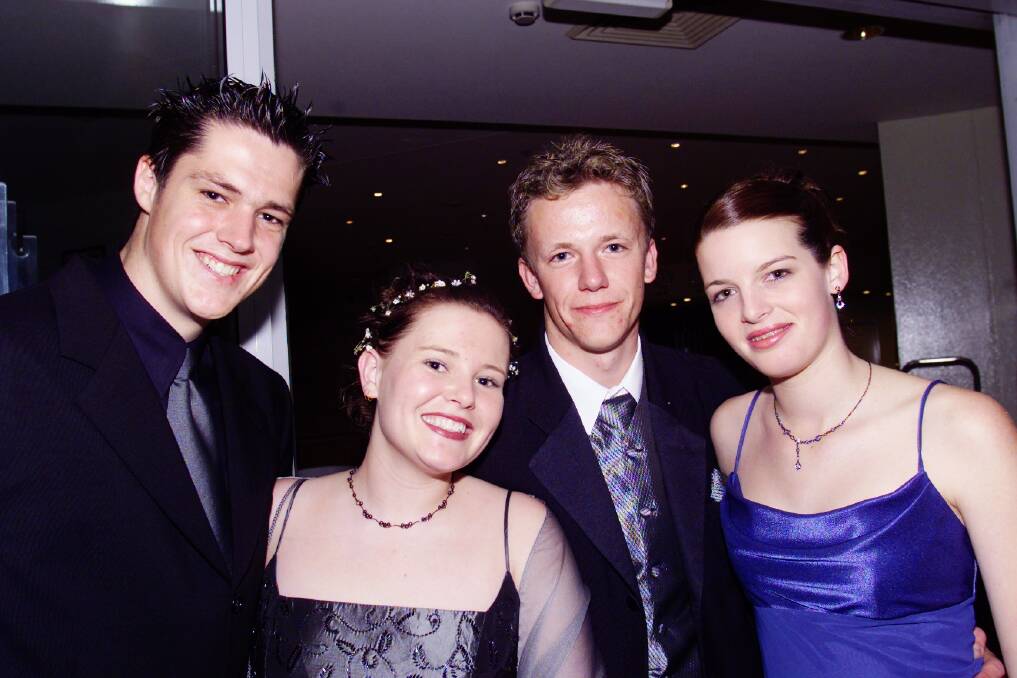 Figtree High, 2001: Shane Monaghan, Megan Roser, Paul Armstrong, and Sarah Coxhead.