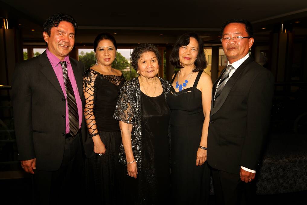 Efren, Ethel  and Rose Ricafuente with Flor Culleja and Romeo Ricafuente.