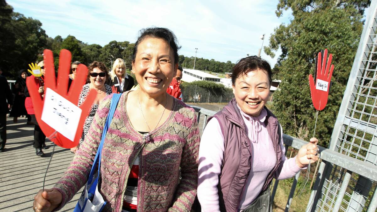 GALLERY: Walking all over racism in Wollongong