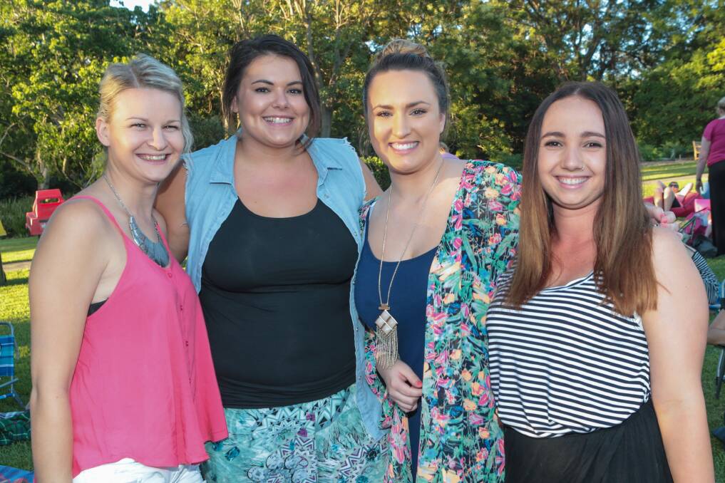 Kim Gooding, Claire Batchelor, Stacey Schofield and Emma Shortland at the Sunset Cinema.