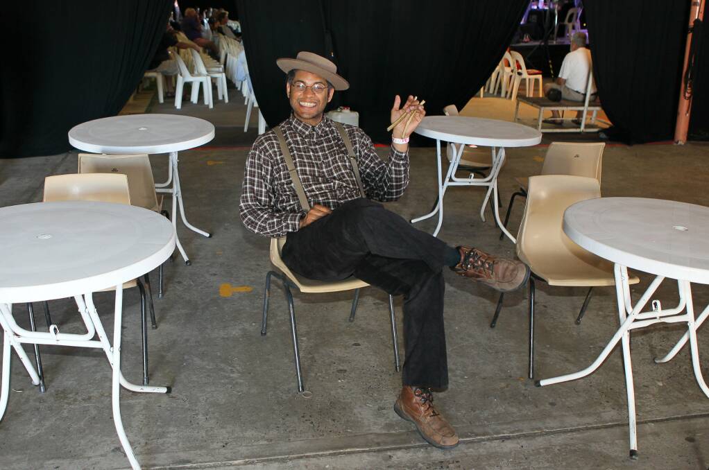 The popular Dom Flemons from the US at Bulli Showground. Picture: KIRK GILMOUR