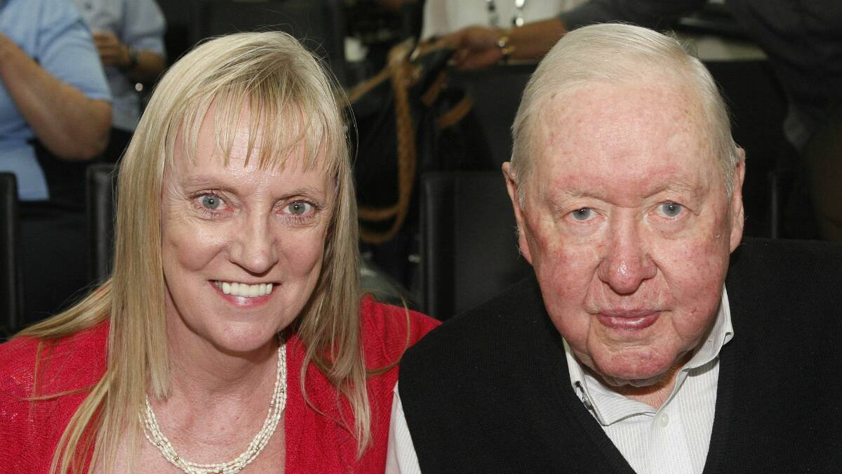 Sue Moore with her father Fred Moore in Shellharbour.