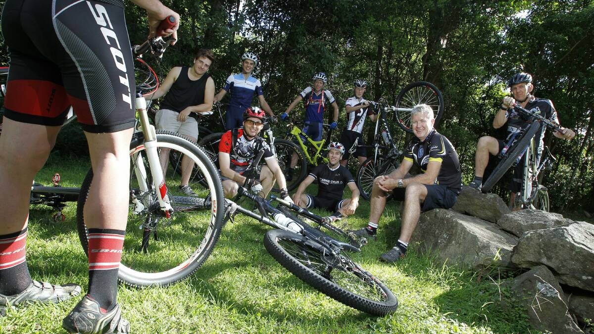 Mt Keira Wollongong Mountain Bike Club members are pushing for a mountain bike park. Picture: ANDY ZAKELI