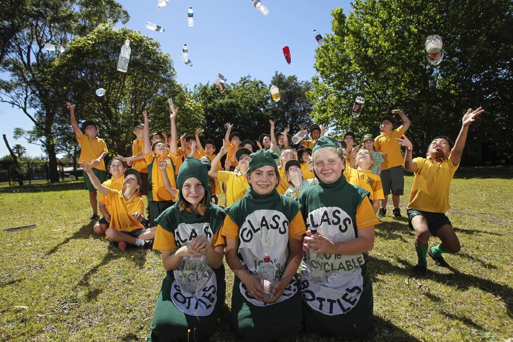 Bellambi Public School goes all out for National Recycling Week on November 14. Picture: CHRISTOPHER CHAN
