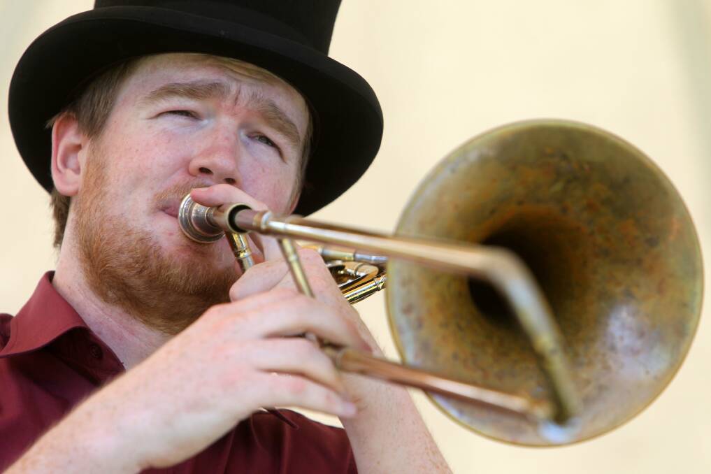 Matt Dixon from Shirazz plays at the Kiama Jazz and Blues festival. Picture: GREG TOTMAN