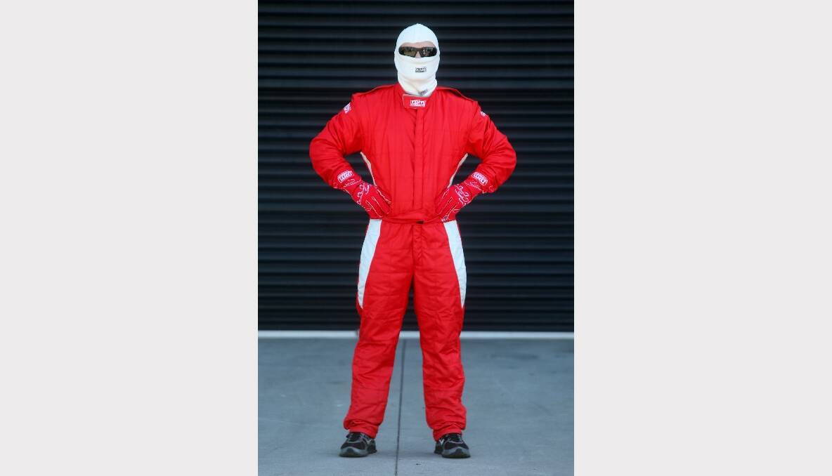 Revolution Racegear’s Steve Wright   in a Triple Layer Nomex suit. Picture: ROBERT PEET