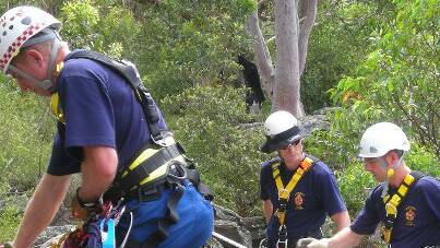Children rescued from cliff ledge