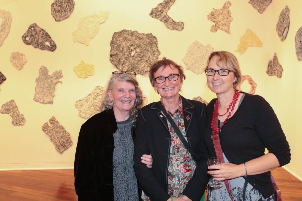 Joni Braham, Sue Bessell and Jennifer Portman at Wollongong City Gallery.