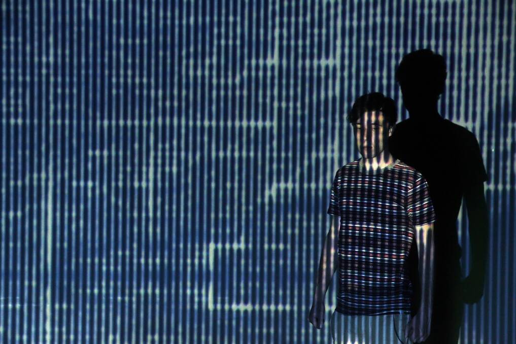 Ryan McGoldrick directs a minimalist play with video projection. Picture: ROBERT PEET