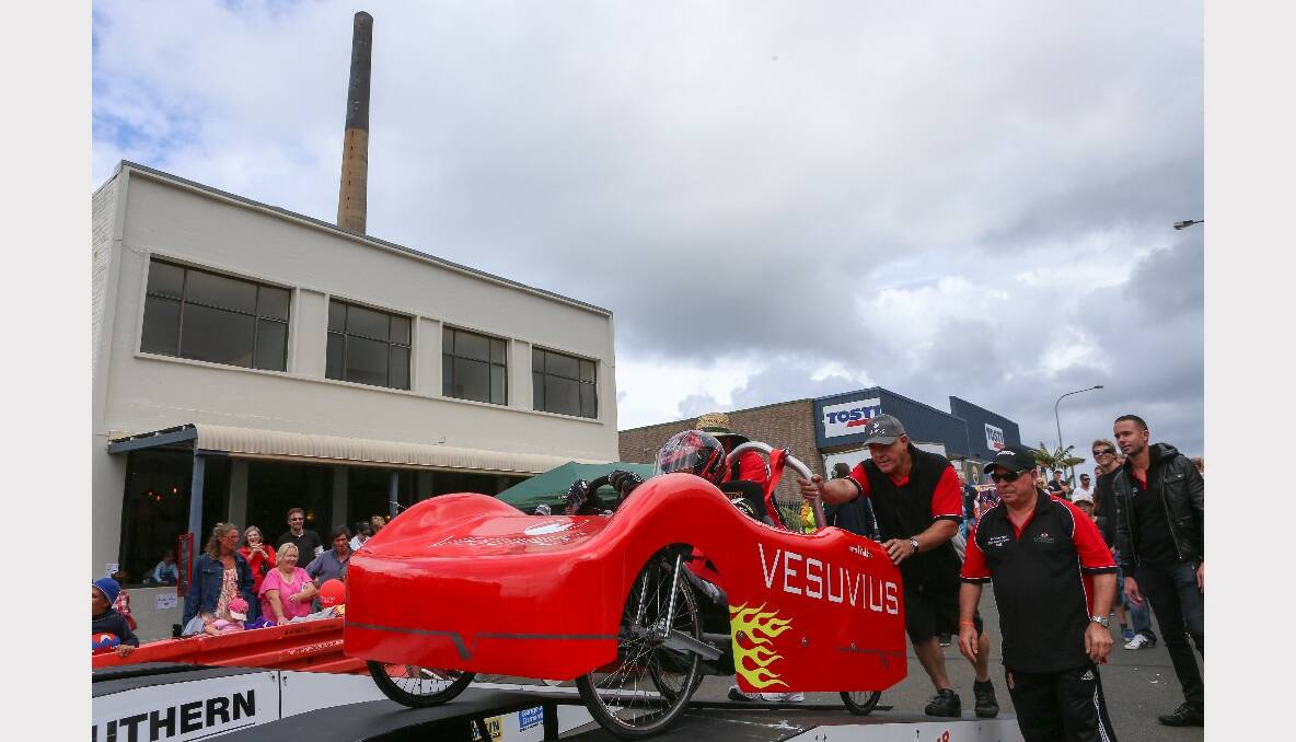 The 2013 Port Kembla Billy Cart Derby on Wentworth Street. Picture: ADAM McLEAN
