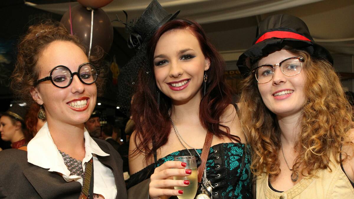 Madeline Bow, Emma Rodgers and Nikki Gregory at the joint 21st and 50th birthday party.