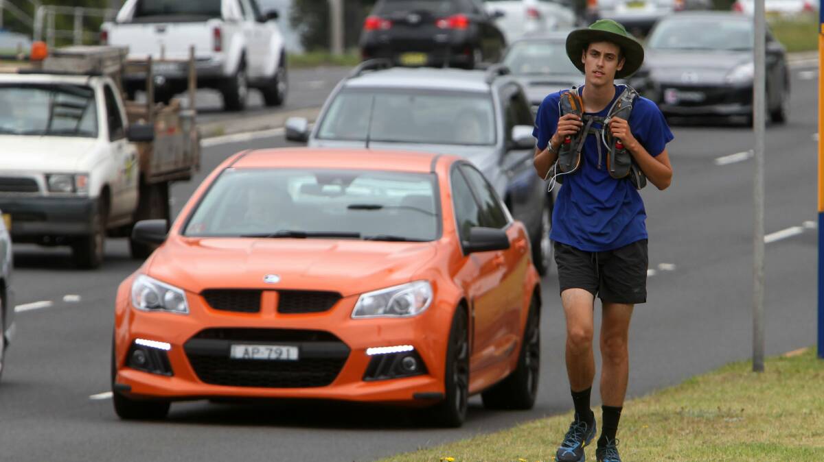 Alex Cooke has walked from Melbourne to raise money for beyondblue. Picture: GREG TOTMAN