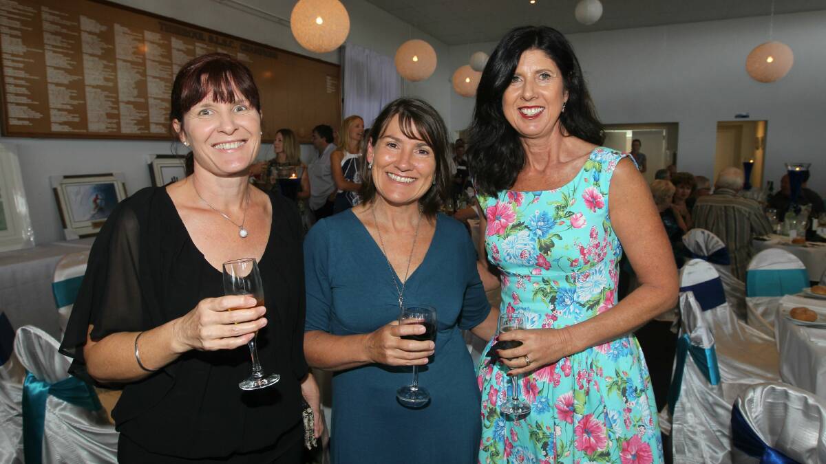 Jackie Dryden, Denise Alsop and Dianne Gillett at Thirroul Surf Club.