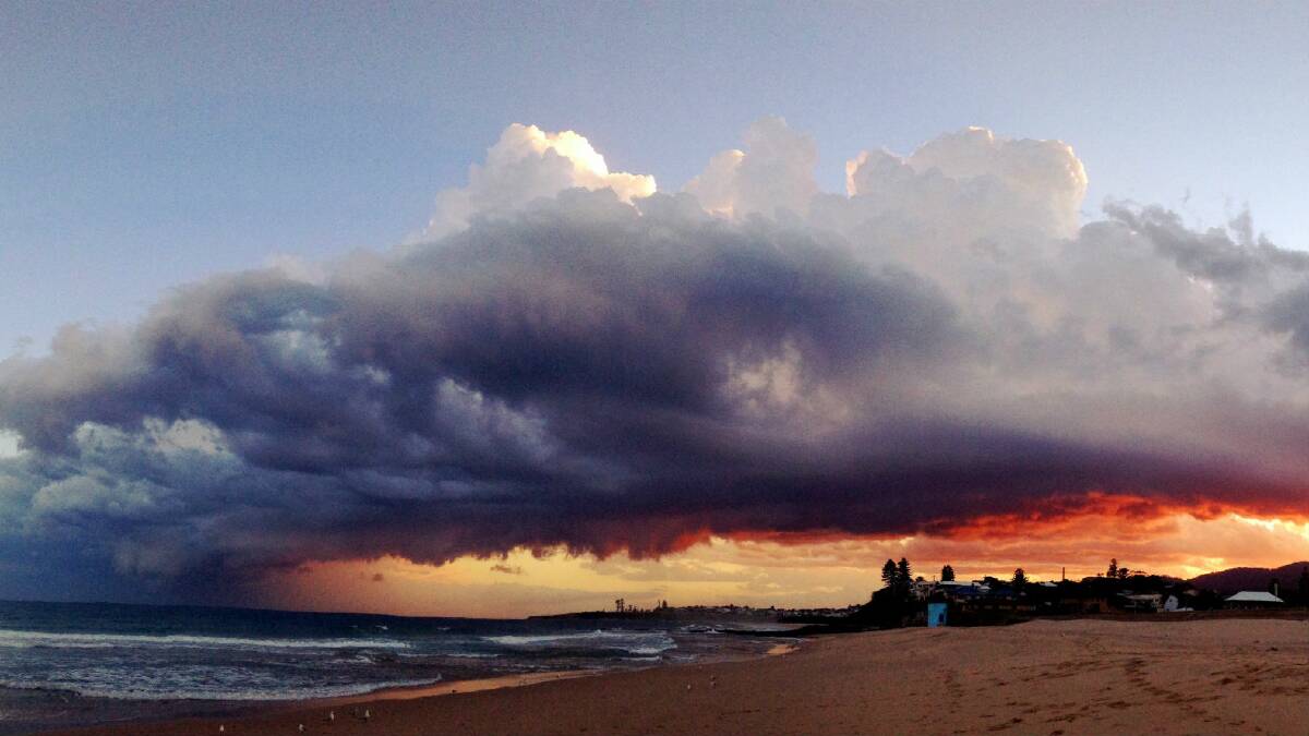 Thirroul Beach at sunset. Picture: RAY COLLINS