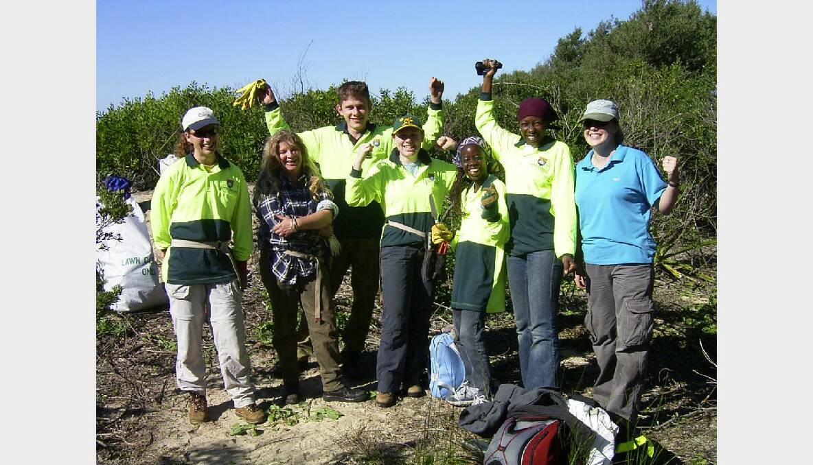 Green Team volunteers from the UOW help in projects around the Illawarra including bush regeneration at Killalea.