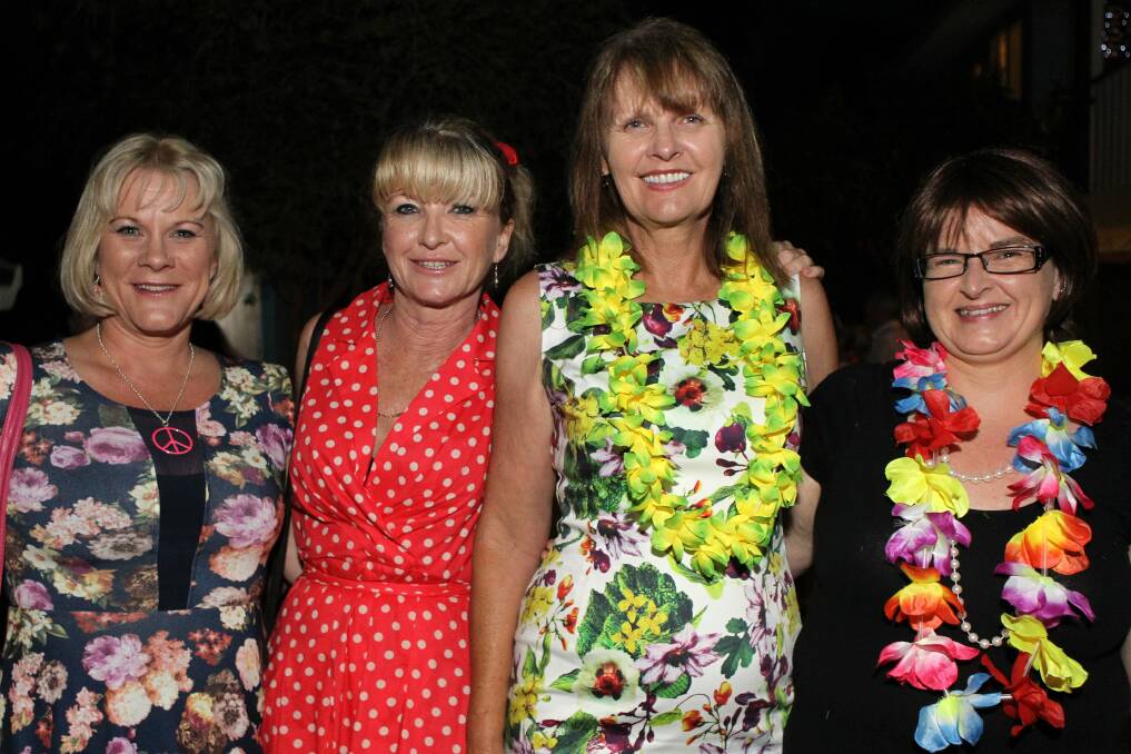 Diana Richardson, Kathy Pilcher, Lynne Wheeler and Geya McManus at Jude Spencer’s 60th birthday party.