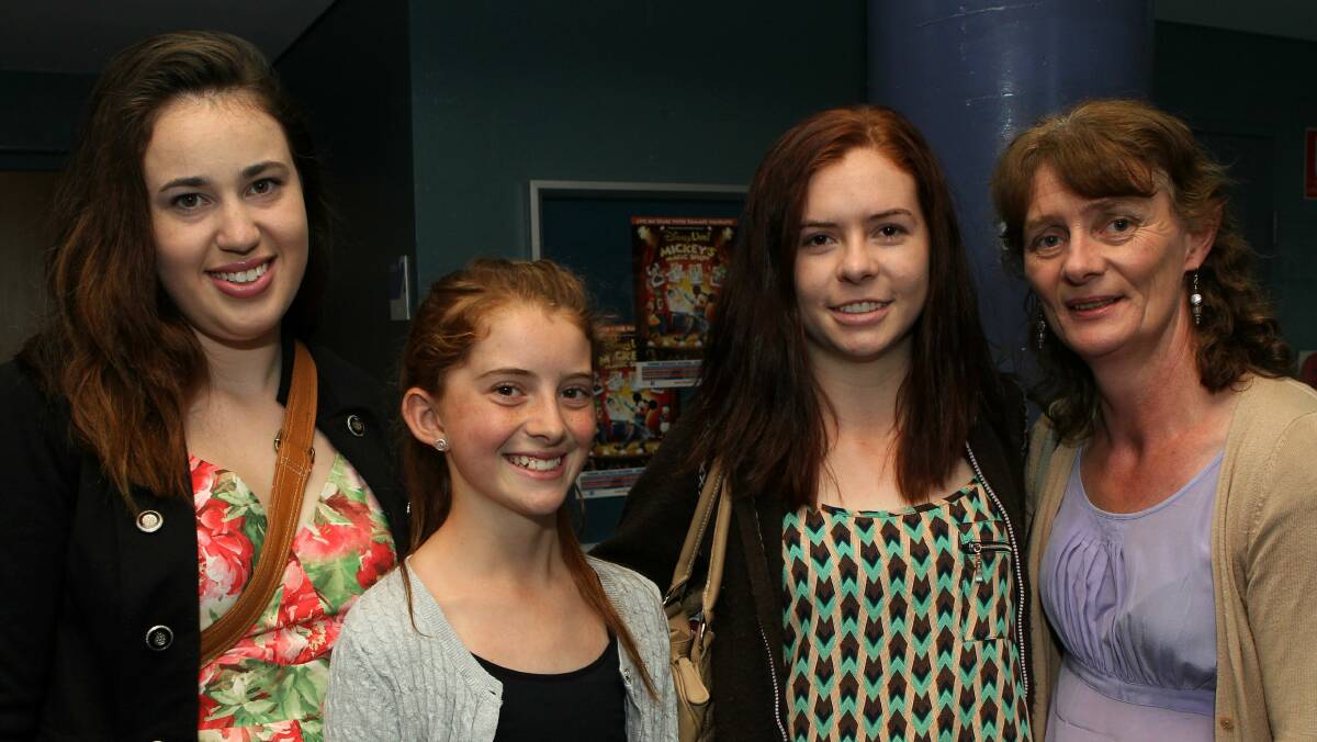Georgia Howells, Niamh Rosser, Siobhan Rosser and Mary Rosser at WIN Entertainment Centre.