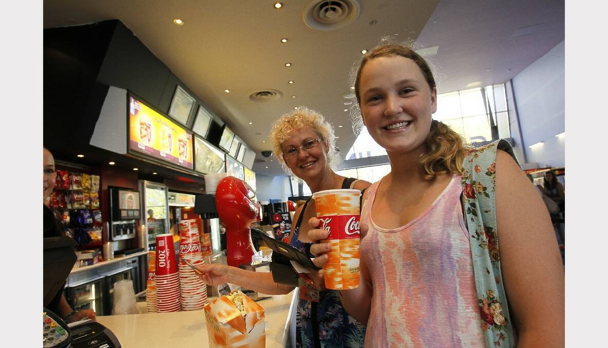 Helen Hawkins and her daughte Lauren, 15, of Cordeaux Heights at the Greater Union cinemas in Shellharbour.