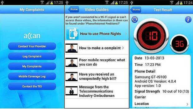ACCAN's Phone Rights app on Android.