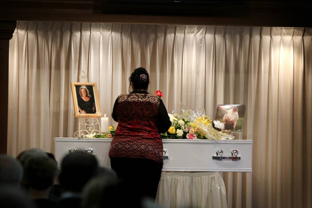 The funeral of Trudy Davis at Hanson and Cole, Kembla Grange. Picture: SYLVIA LIBER