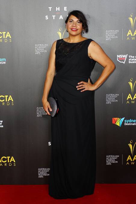 Deborah Mailman arrives at the AACTA Awards. Picture: GETTY IMAGES