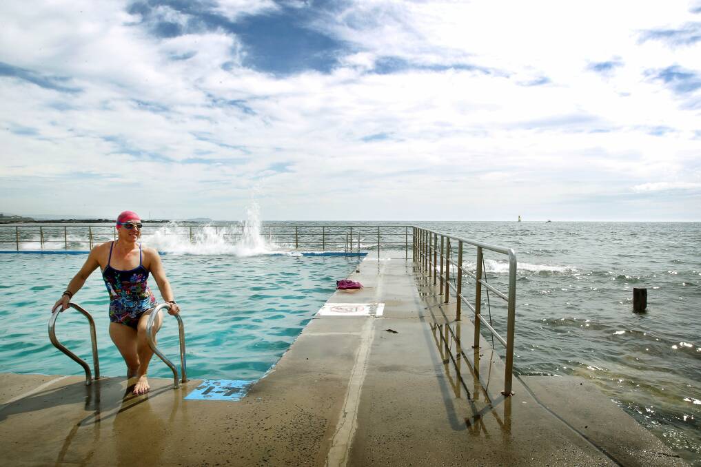 The king tide at Shellharbour ocean pool. Picture: SYLVIA LIBER