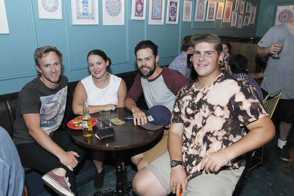 Chris Peeston, Alexis Beard, Gerrit Langelaar and Thomas Parkinson at Howlin’ Wolf Bar.
