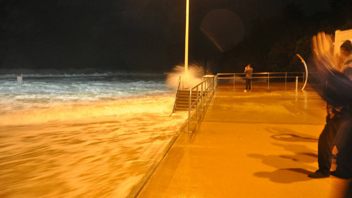 A spectacular king tide at Austinmer Beach last June. 
