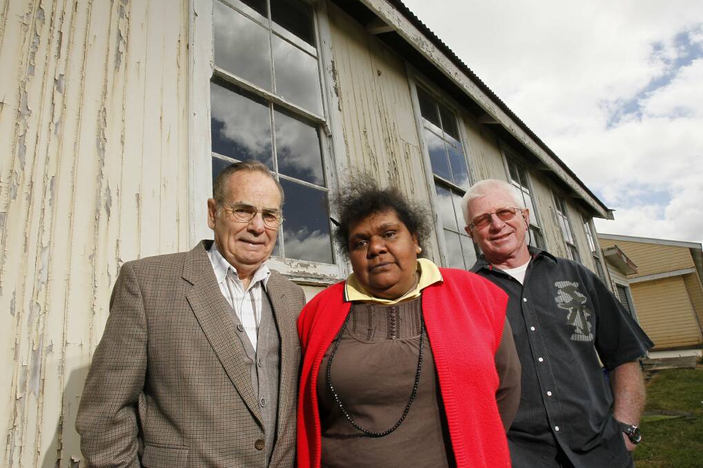 George Tustin, Davina Logan and Peter Malone on the Toombong school site. Picture: DAVE TEASE 