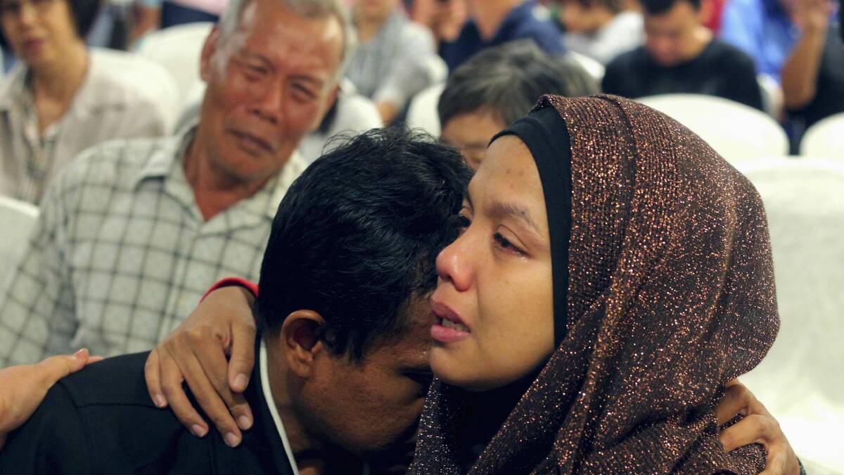  Family members of passengers on Malaysia Airlines flight MH370  at a hotel in Putrajaya. Picture: REUTERS
