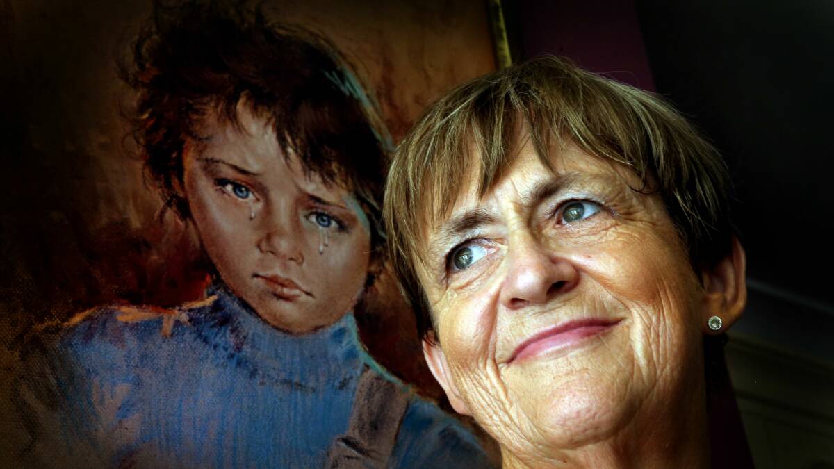 This painting of a child in tears was all the inspiration Nanny Nette needed to take up foster caring. KIRK GILMOUR