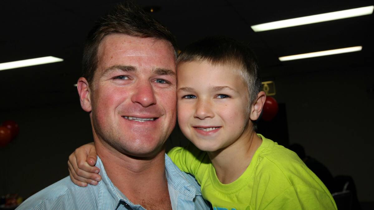 Nick Squiere with his son Mannix Squiere.